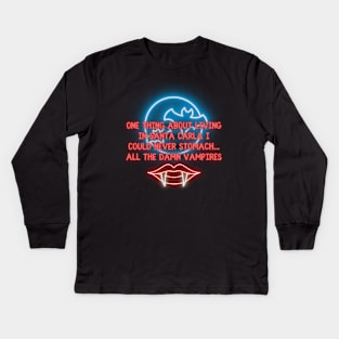 Vampires! Blue Kids Long Sleeve T-Shirt